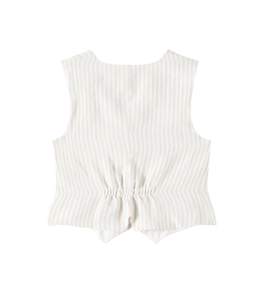 Striped linen vest