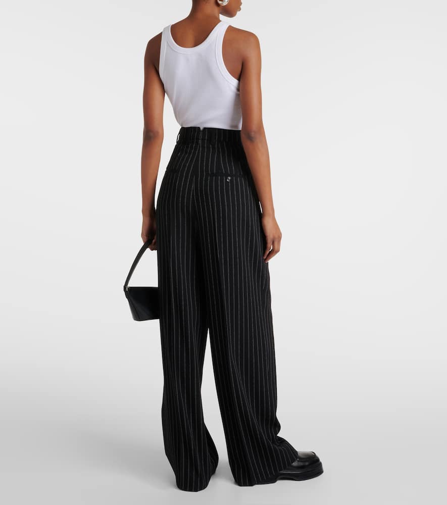 High-rise wool wide-leg pants