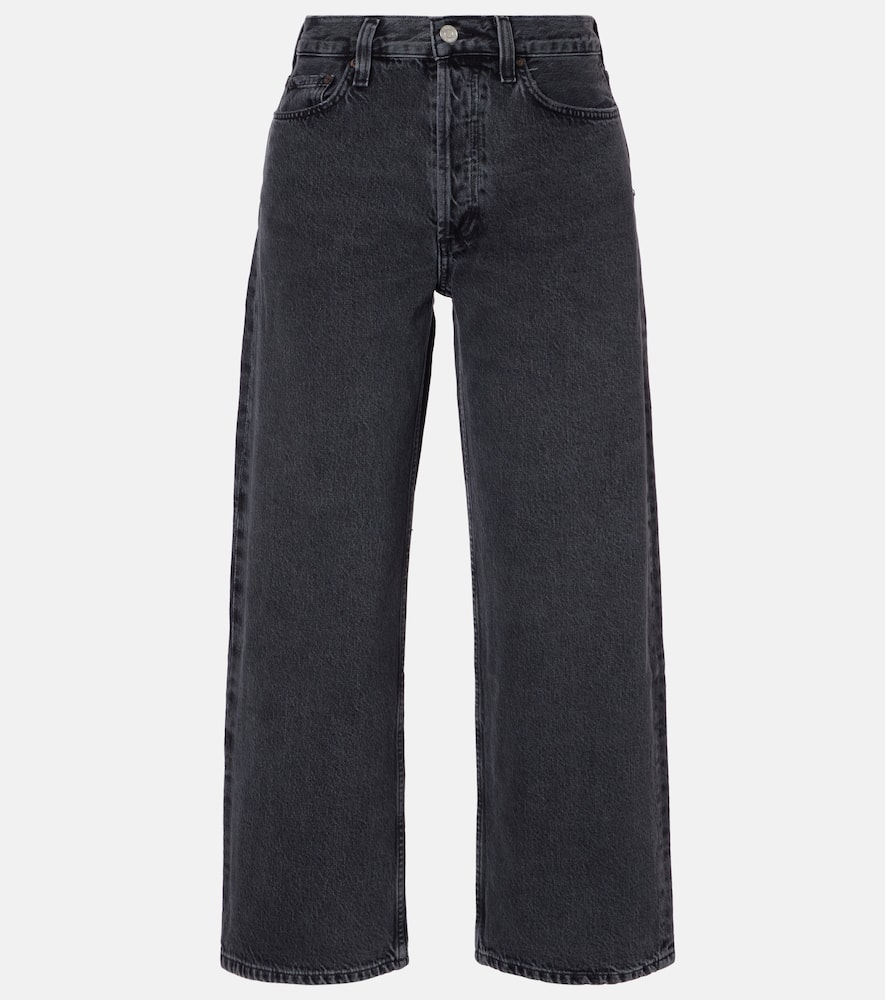 Arc mid-rise cropped wide-leg jeans
