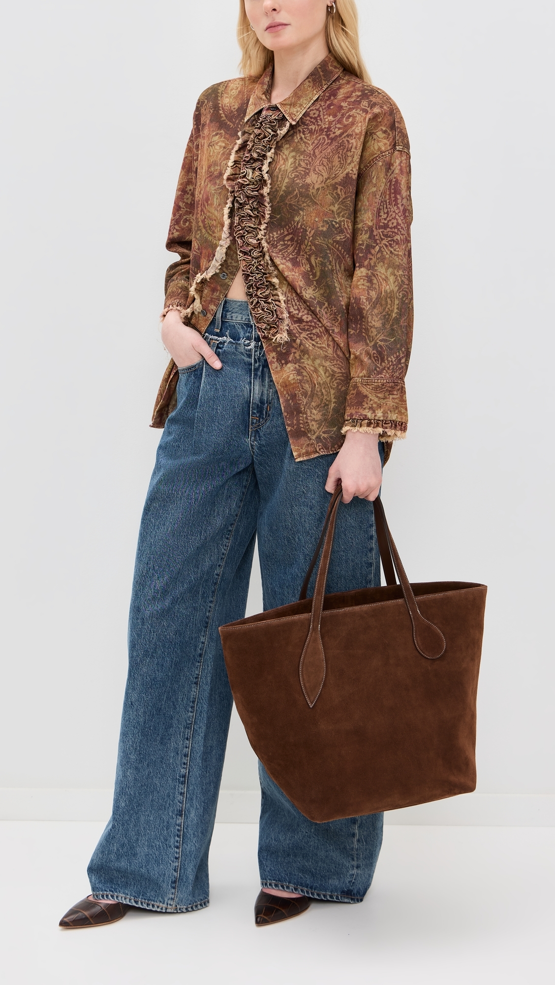 Sprout Tote Dark Brown One Size