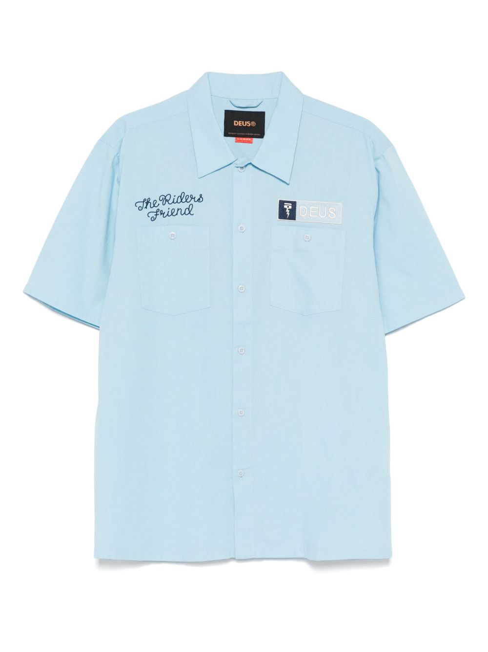 Deus Ex Machina logo-patch shirt - White
