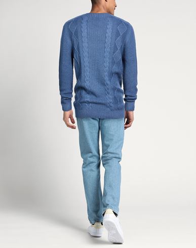 Man Sweater Slate blue Size 44 Merino Wool