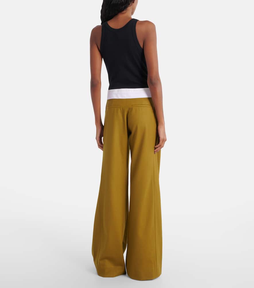 High-rise straight pants
