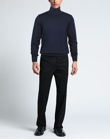 Man Turtleneck Midnight blue Size S Merino Wool