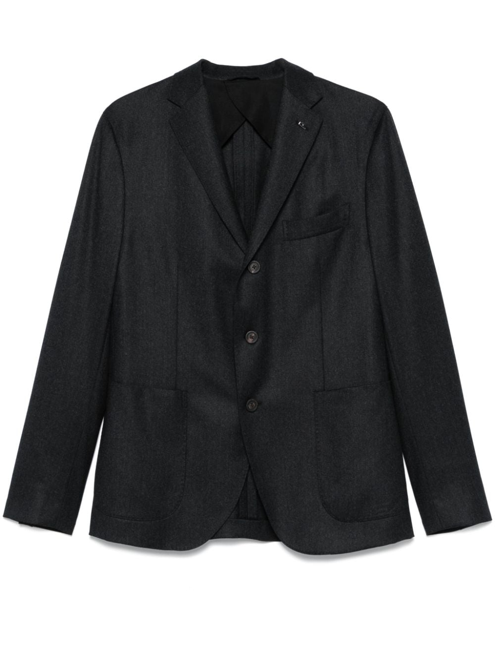 Virgin wool flannel blazer - Grey