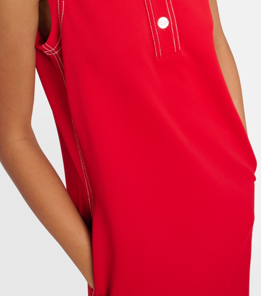 Contrast Stitch Polo minidress