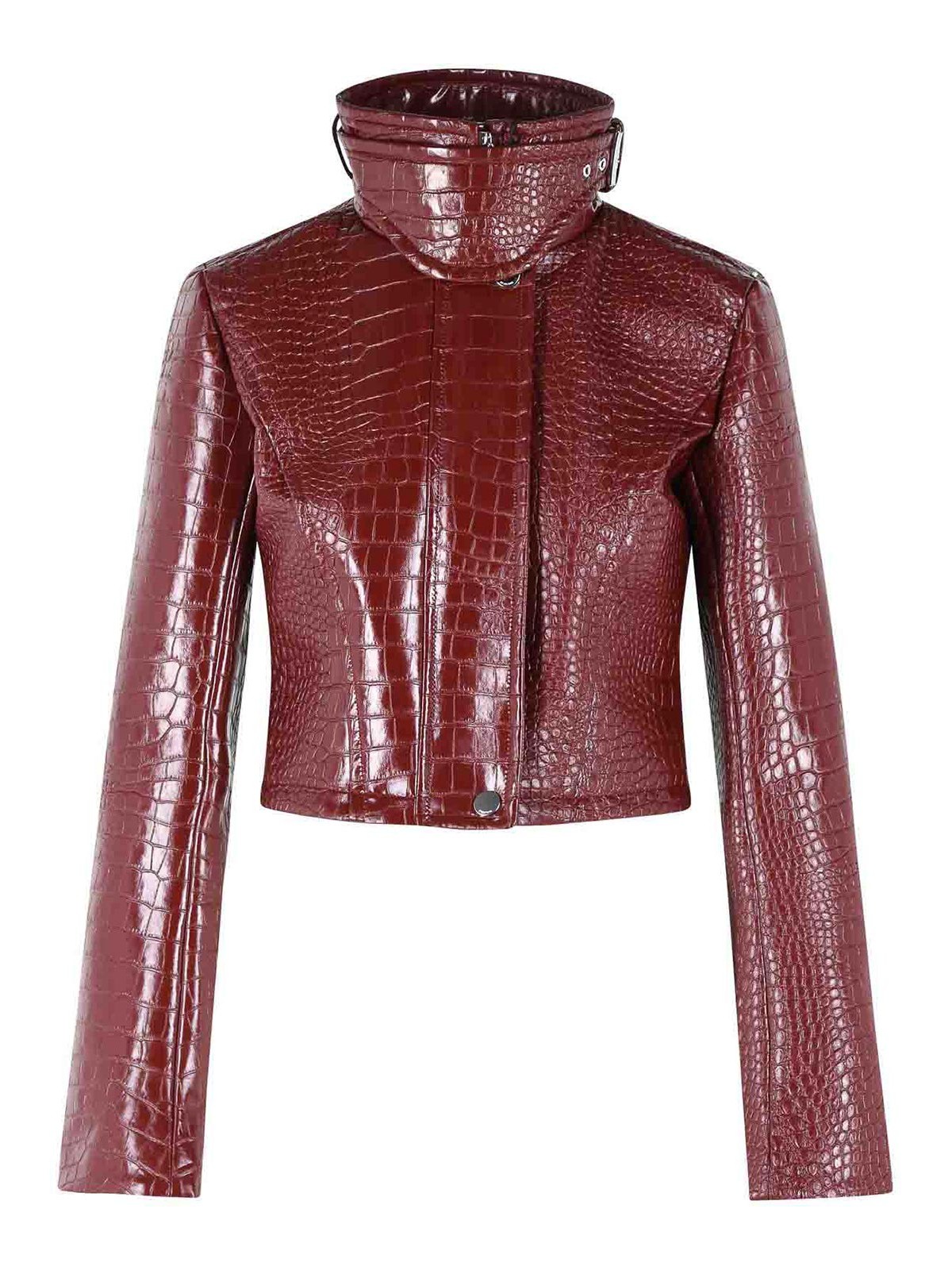 Sportmax - sultan cropped jacket alligator pattern leather