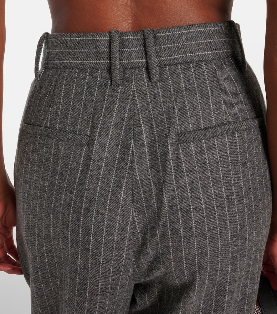 Alex Perry Pinstriped high-rise tapered pants