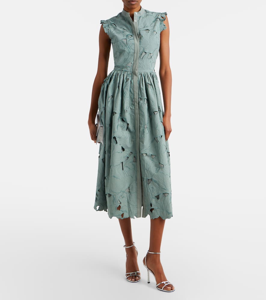 Guipure lace shirt dress