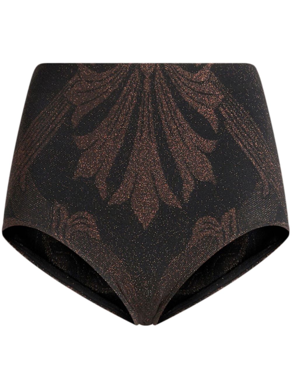 Glitter jacquard shorts - Brown
