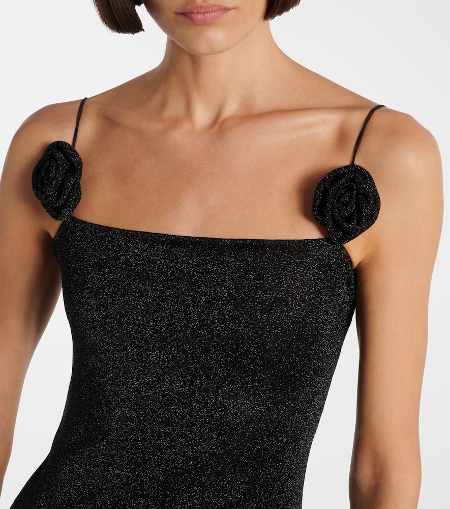 Oséree Lumière floral-appliqué minidress