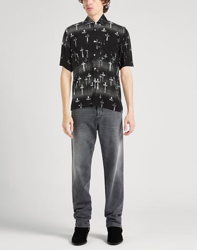 Man Shirt Black Size M Viscose