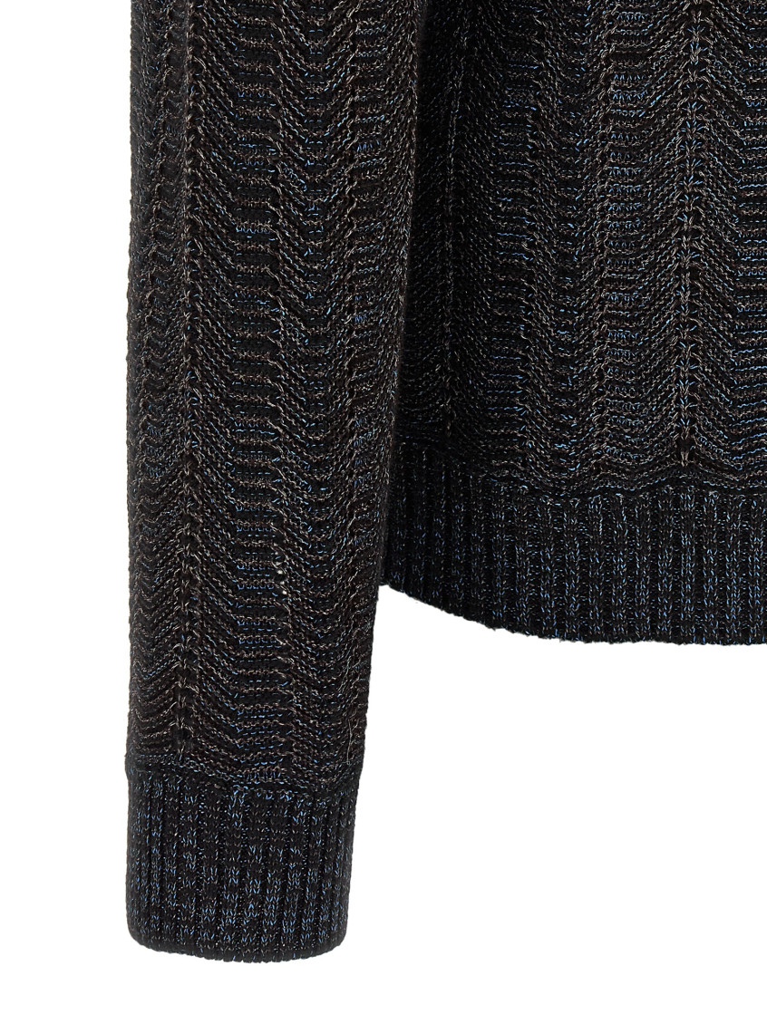 Missoni - cardigan v neck front pockets ribbed tri