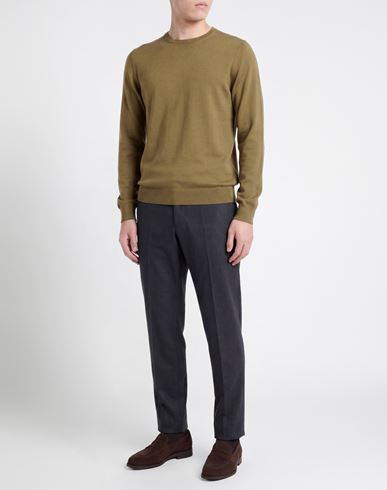 Man Sweater Military green Size 42 Virgin Wool