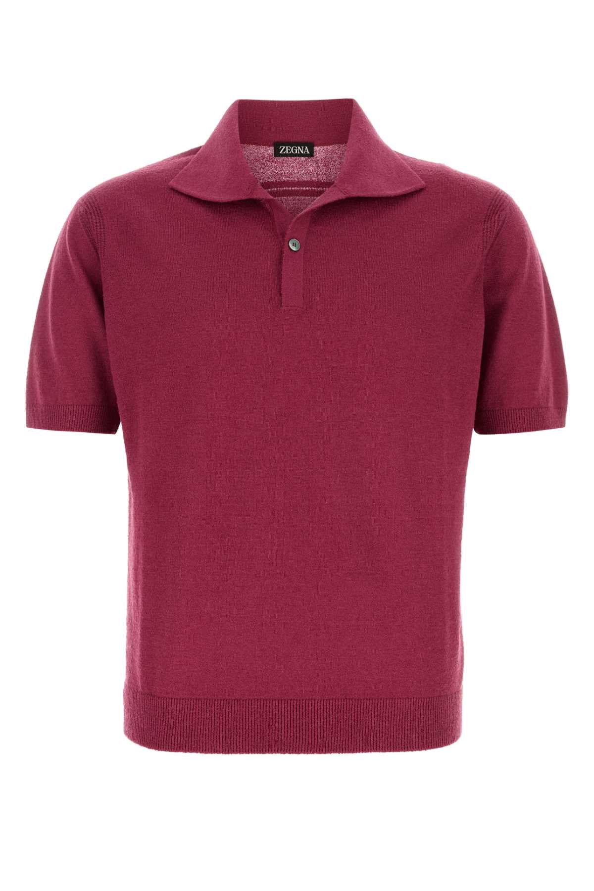Silk Polo Shirt — Purple