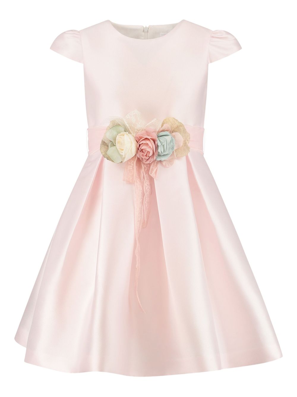 Floral-appliqué dress - Pink