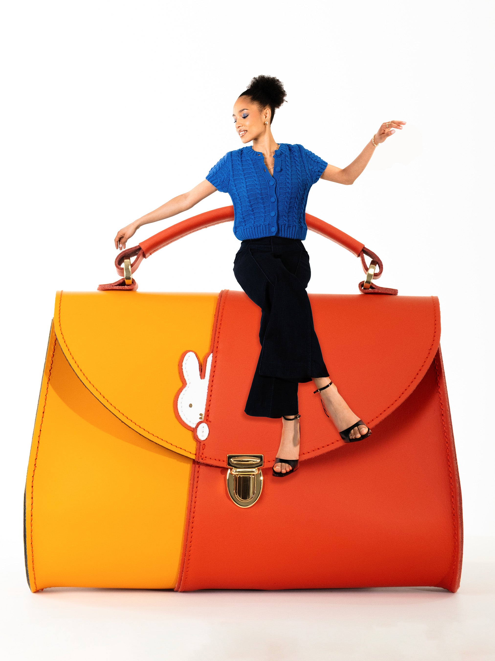 The Hiding Miffy Poppy - Carrot Orange, Windsor Tan & Brilliant White