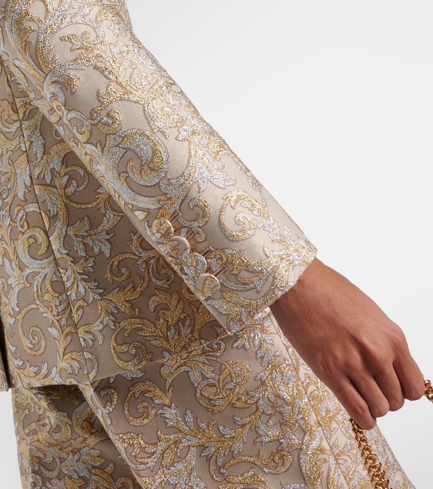 Single-breasted brocade blazer