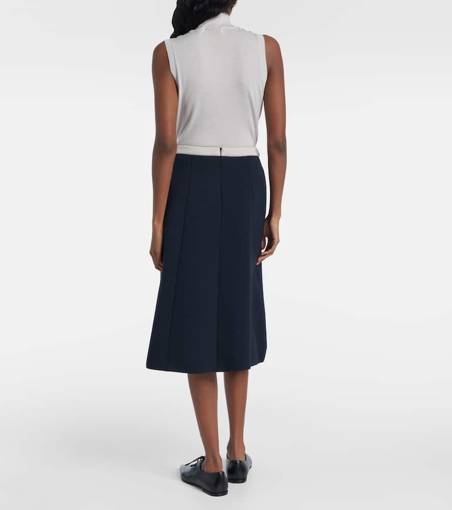Abaco pleated jersey midi skirt