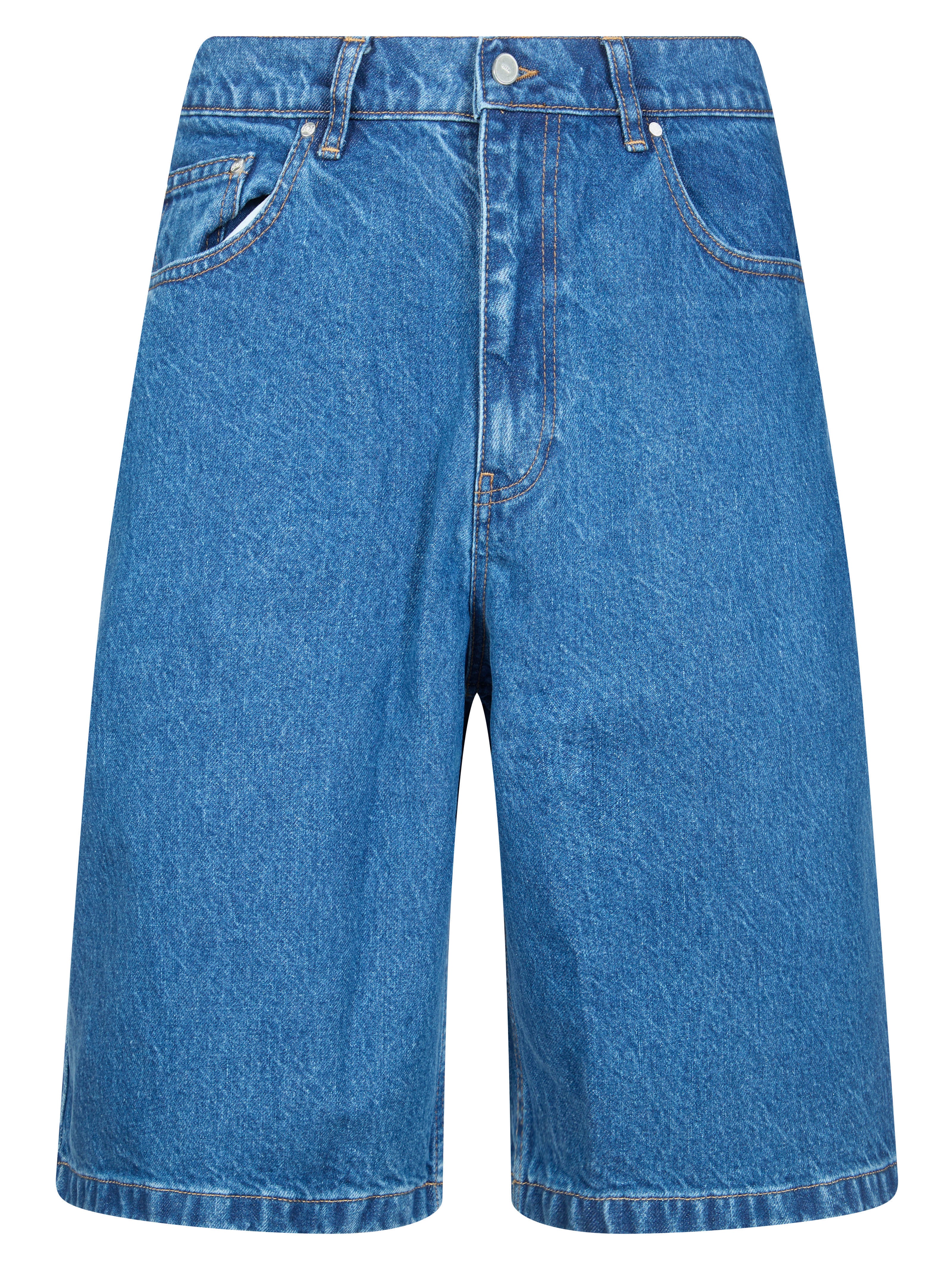 Round Pocket Denim Shorts