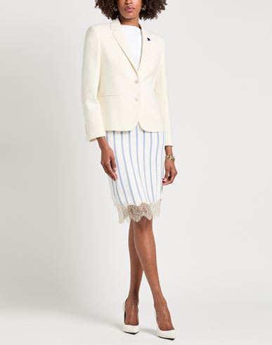 Woman Blazer Ivory Size 4 Virgin Wool, Polyester, Acrylic, Polyamide, Viscose