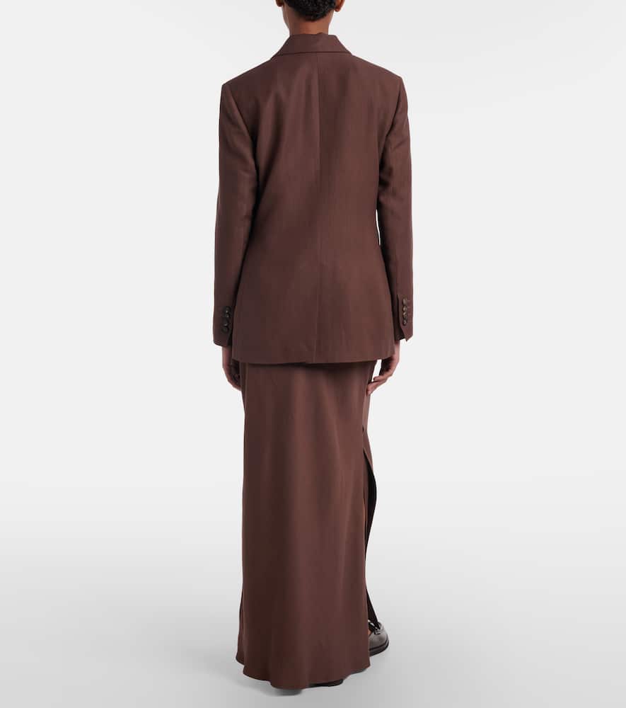Twill maxi skirt