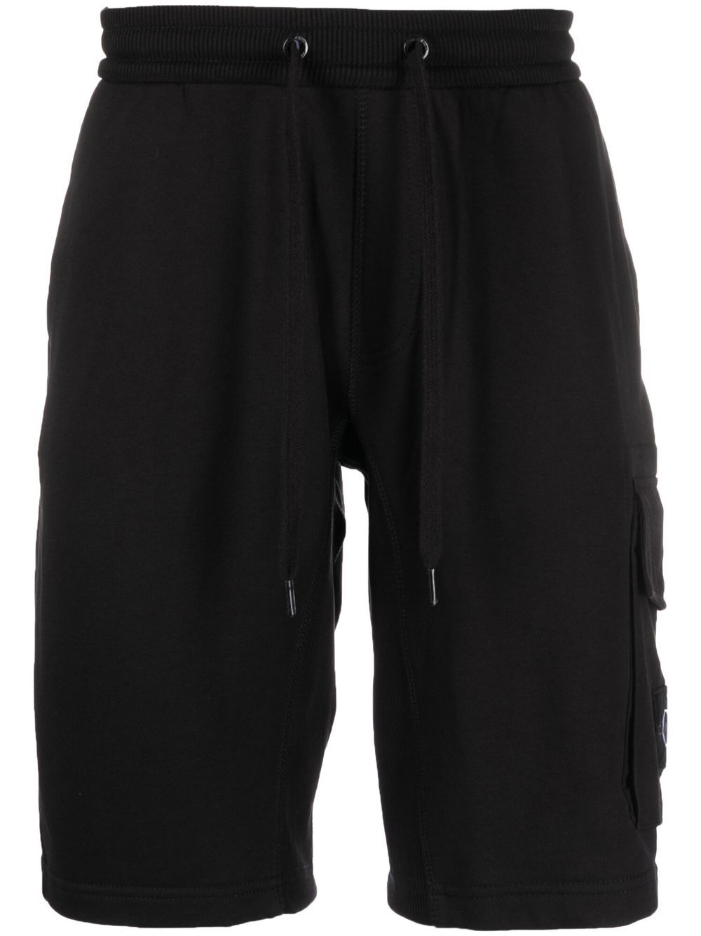Logo-patch cargo track shorts - Brown