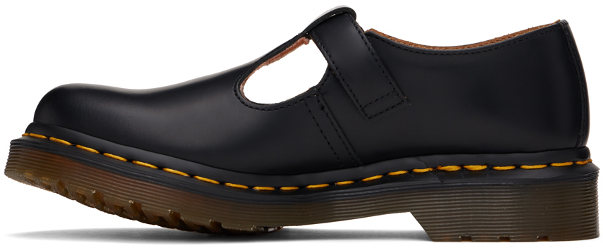 Dr. Martens Black Polley Smooth Leather Mary Jane Oxfords