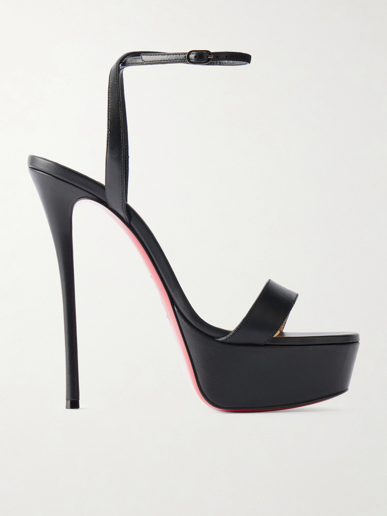 Loubi Queen Alta 150 Leather Platform Pumps