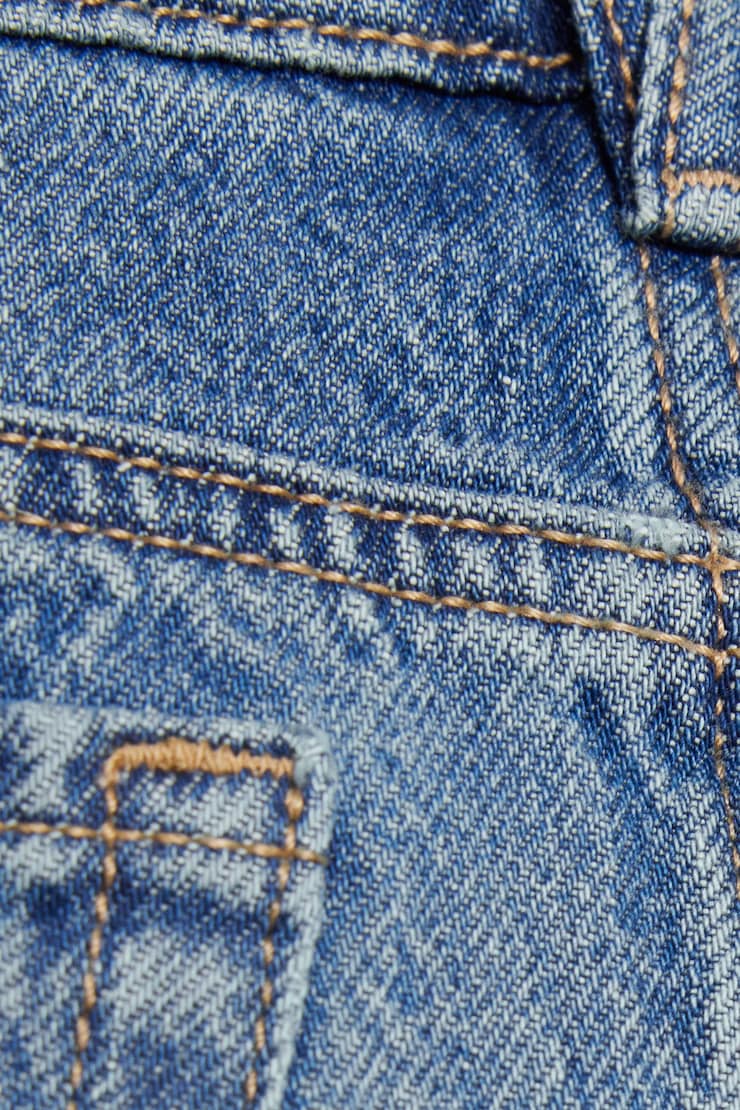 Denim Cut Off A-Line Skort - Blue - Women Clothing