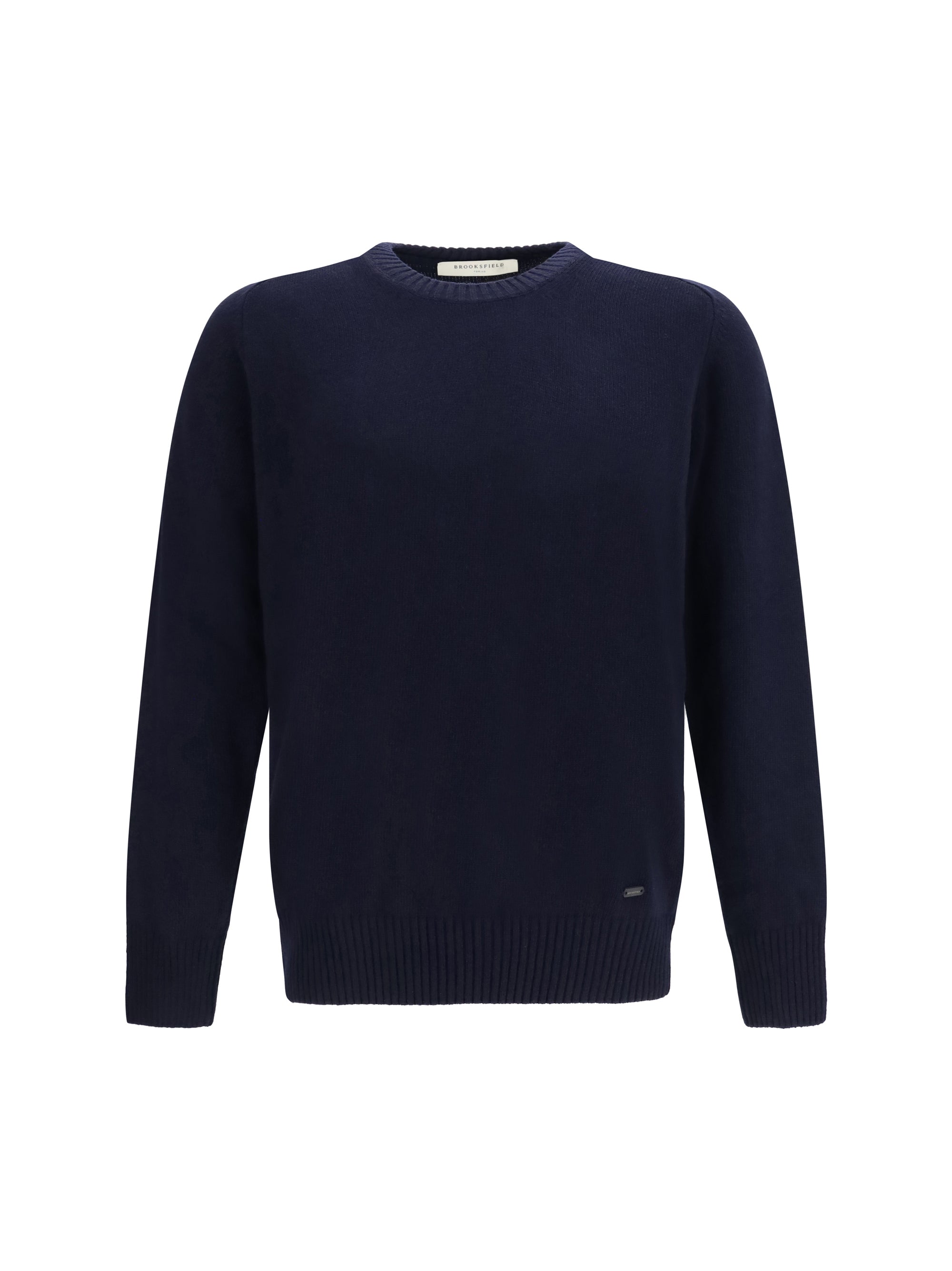 Fleece Wool Crewneck Sweater — Navy