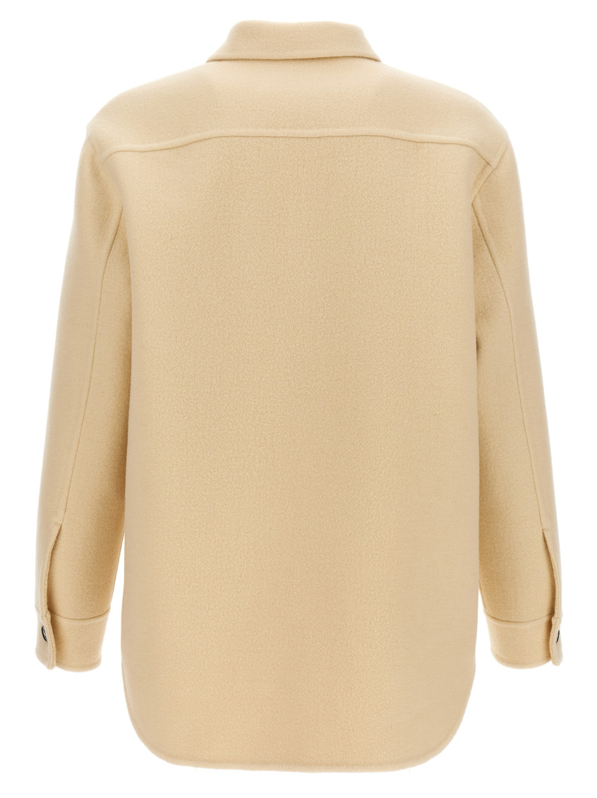 Button-up long-sleeved overshirt