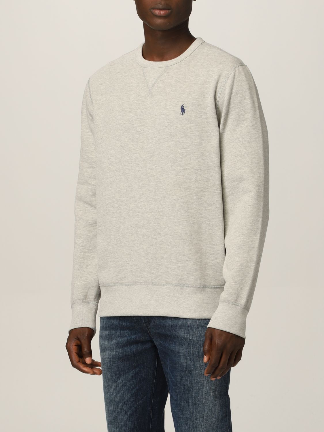 Cotton jumper with logo