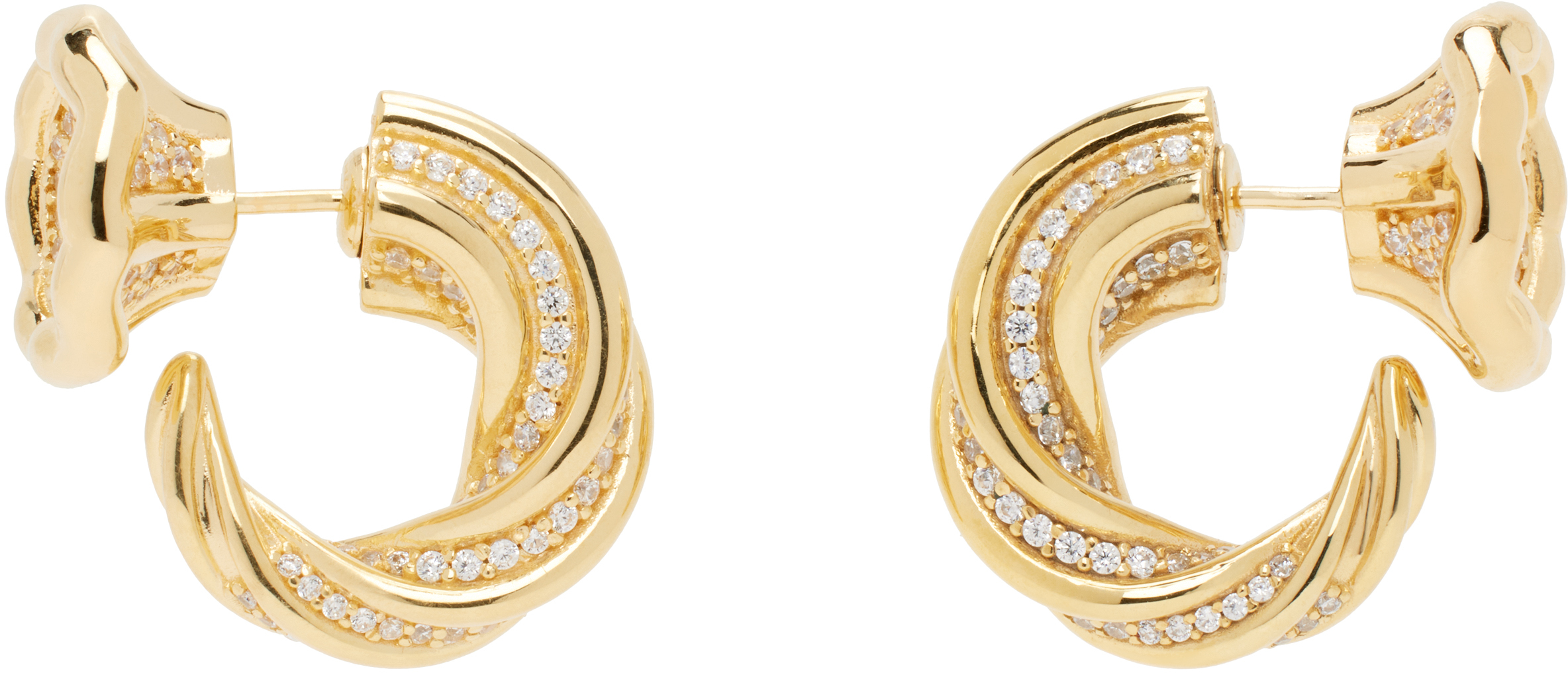 Bottega Veneta Gold Knot Earrings