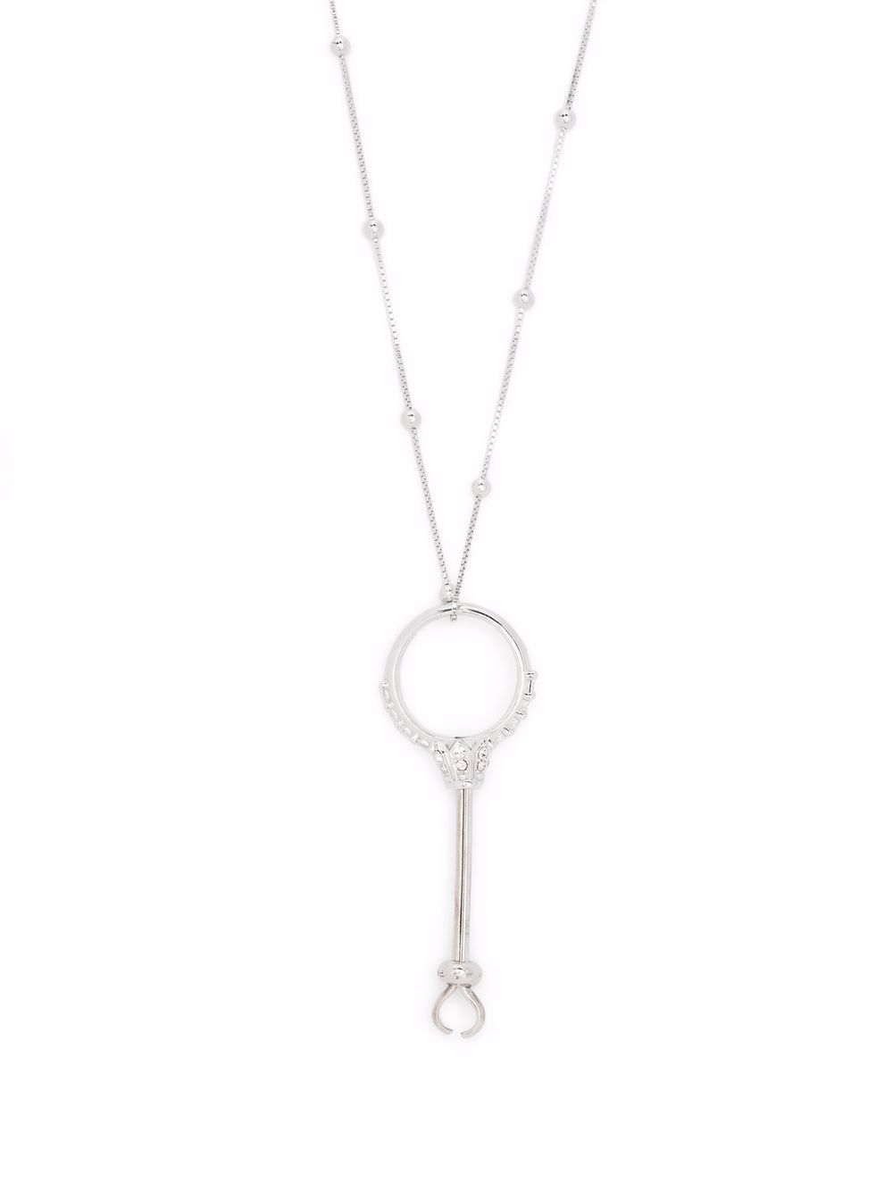 Crystal-embellished sterling silver necklace