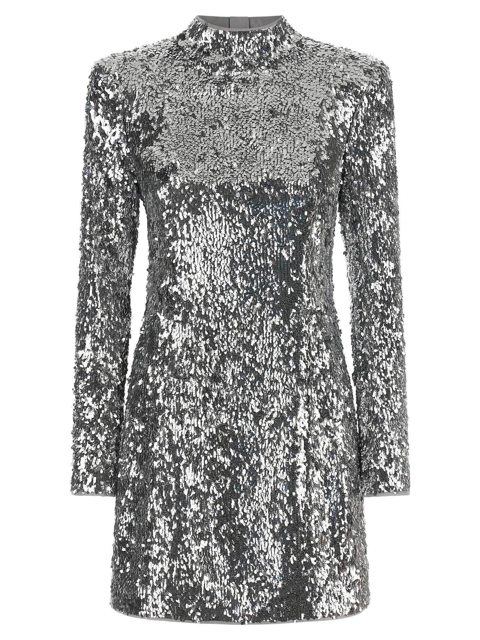 Silver Sequin Dress — Silver