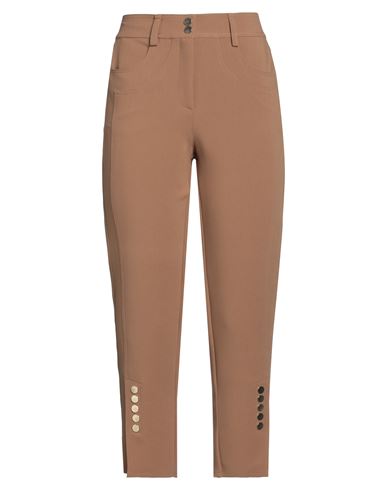Nenè Woman Pants Camel Size 8 Polyester, Viscose, Elastane