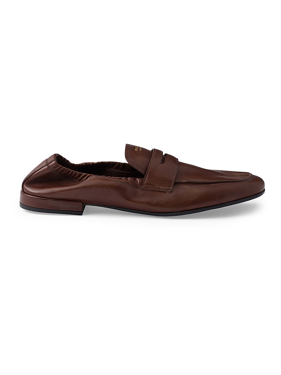 Women's Shuffle Antiqued Leather Loafers - Chocolate Brown