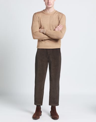 Man Pants Dark brown Size 30 Cotton, Elastane