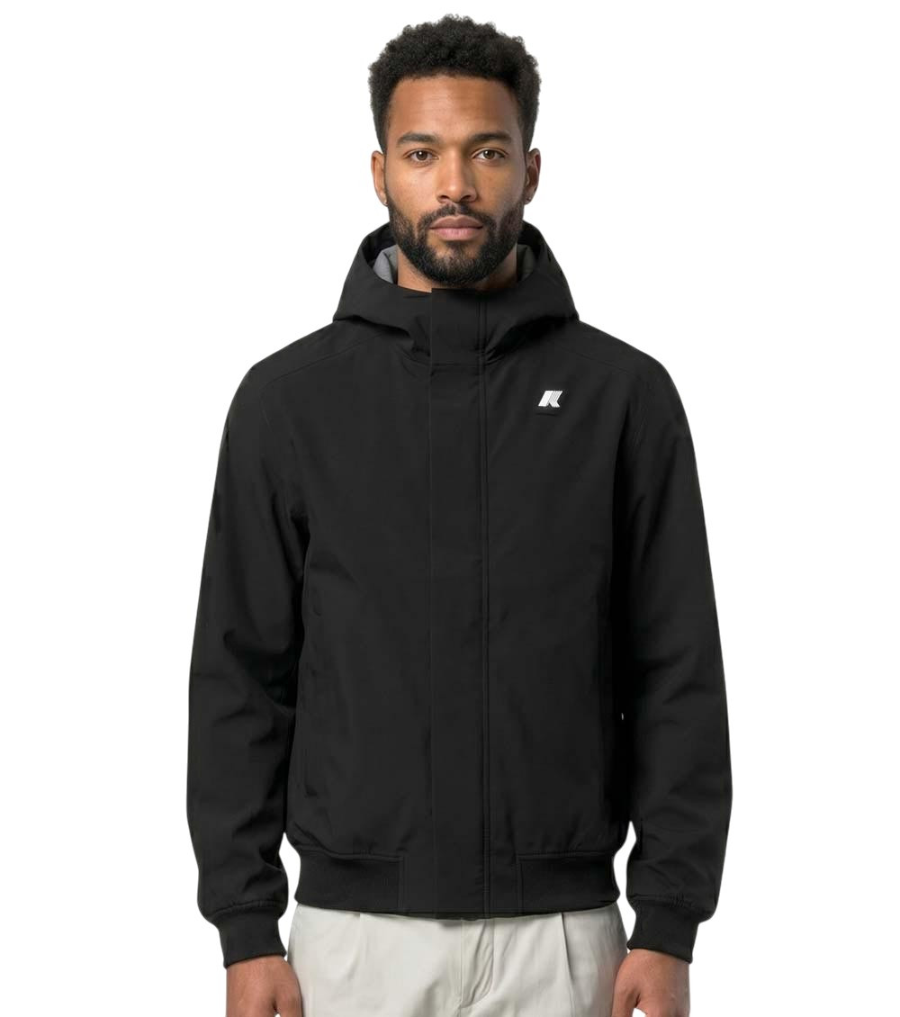 Black Logo Hood Jacket