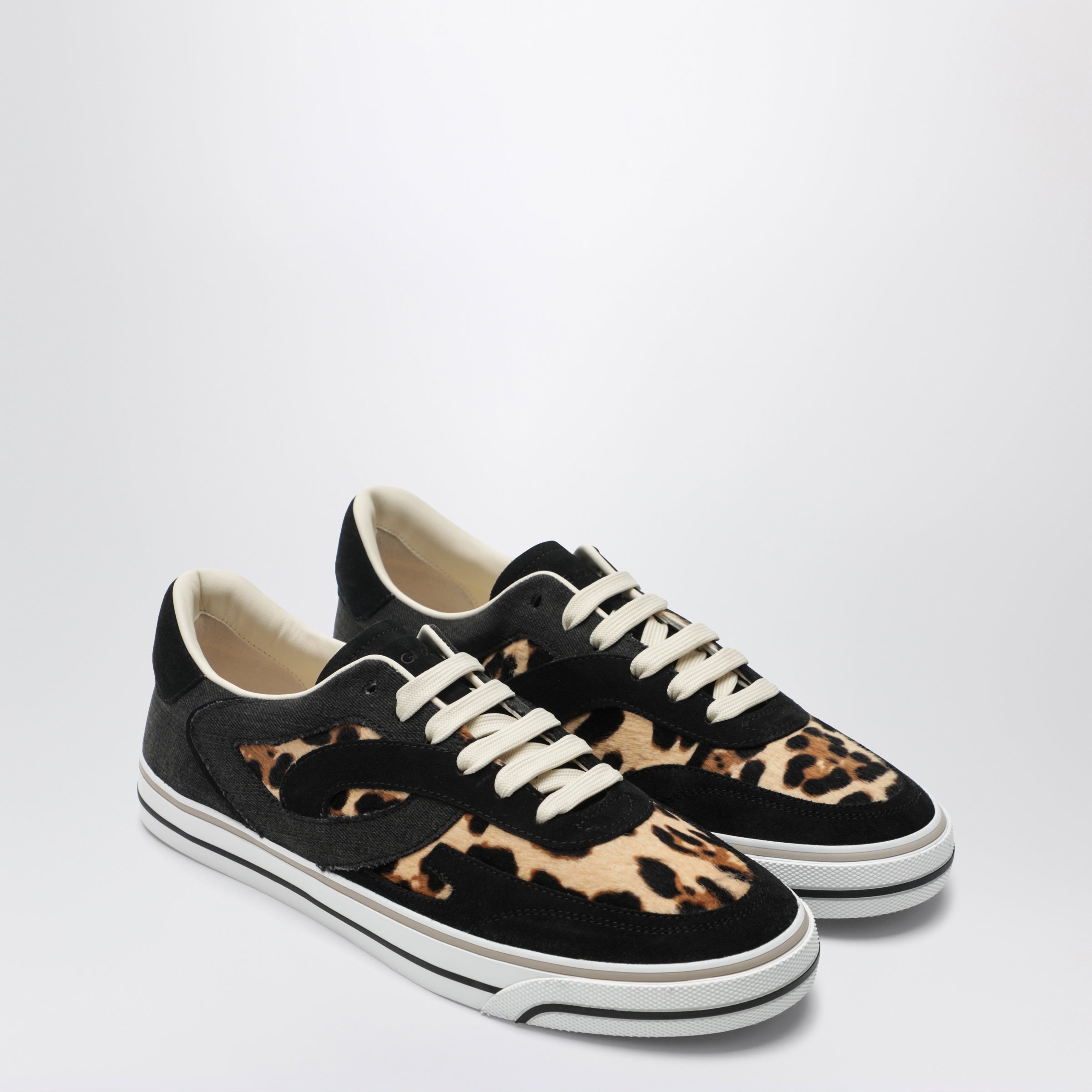 DG Sailing sneakers in pony hair with leopard print