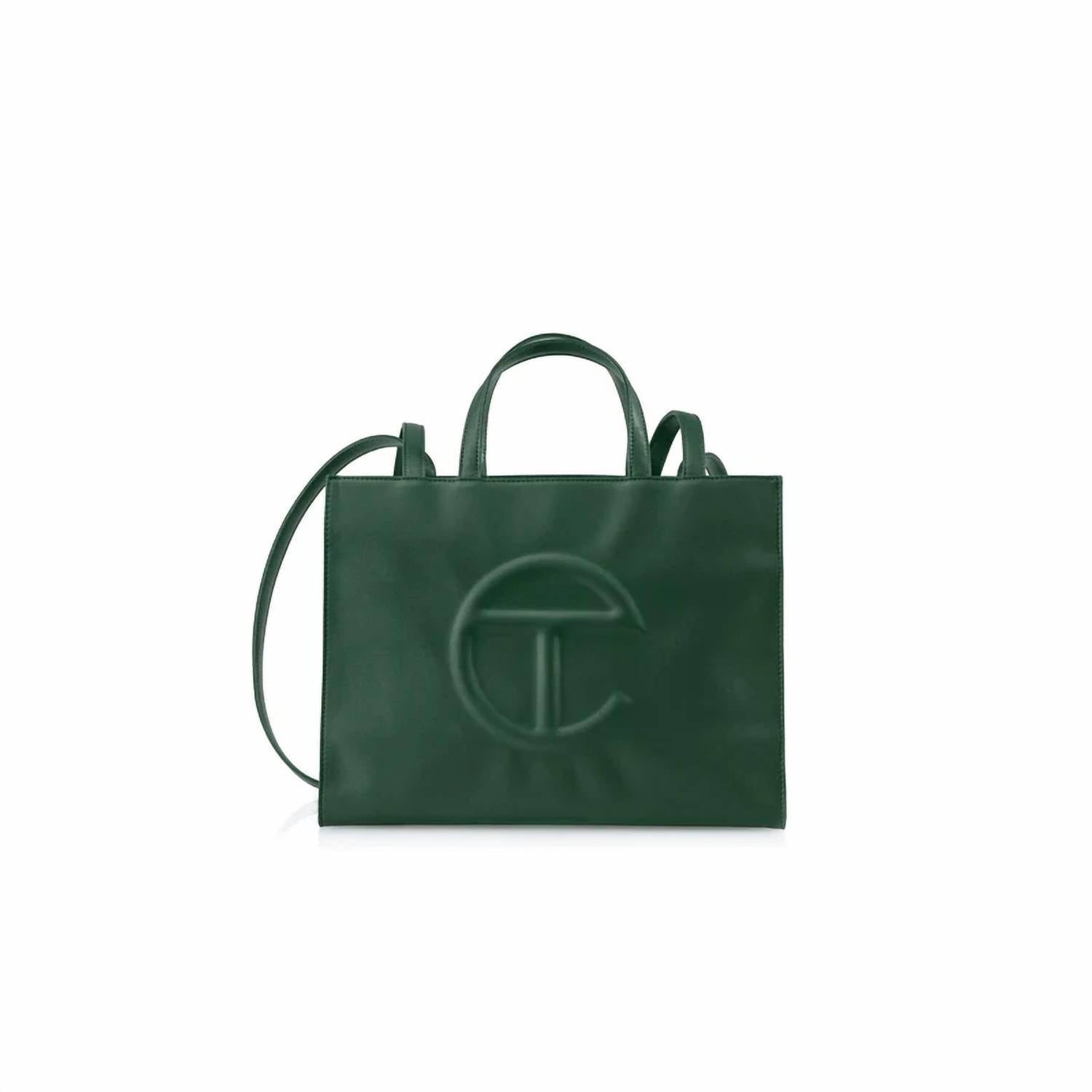 Unisex Medium Shopping Bag In Dark Olive