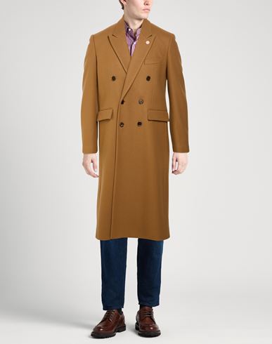 Man Coat Camel Size 38 Virgin Wool, Polyamide