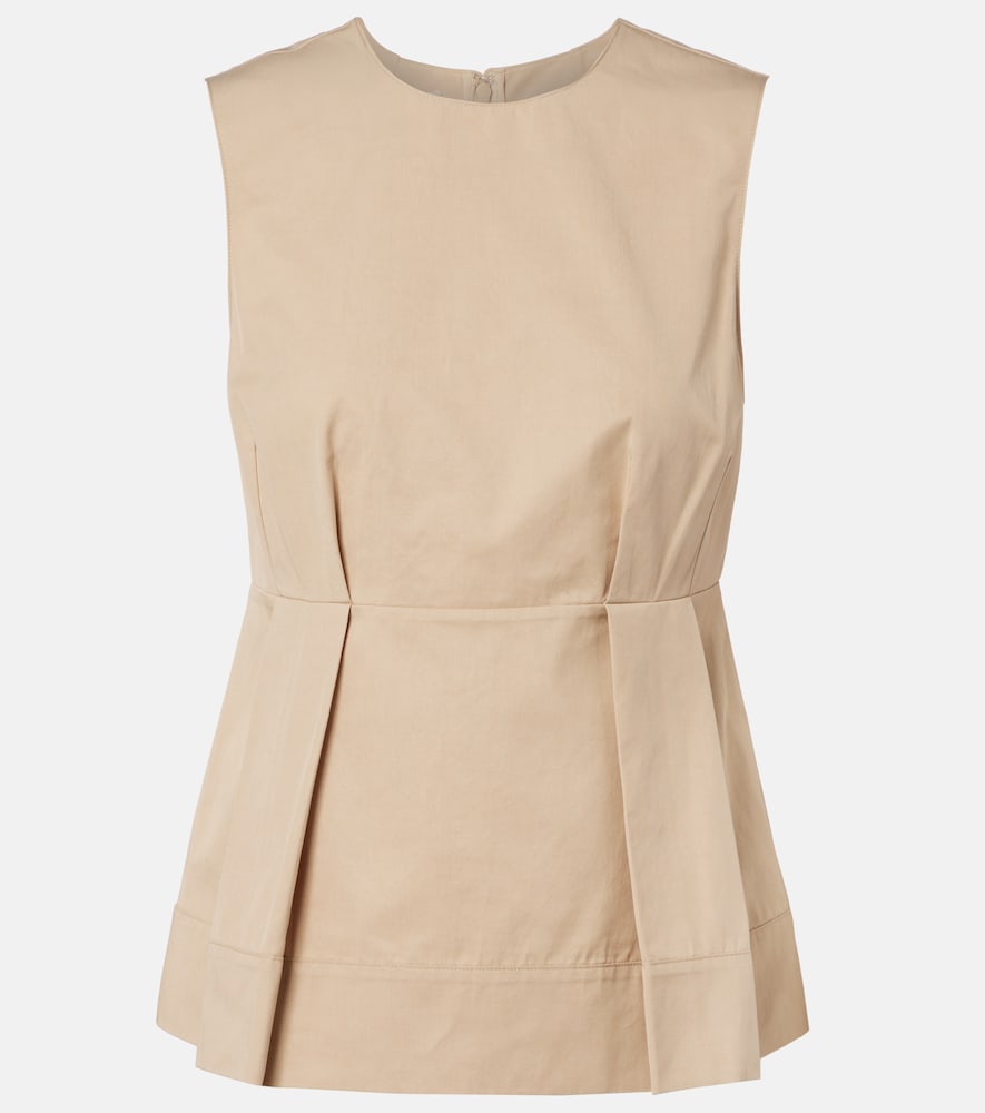 Pleated peplum top