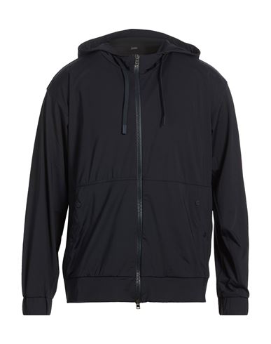Man Sweatshirt Midnight blue Size 38 Polyamide, Elastane
