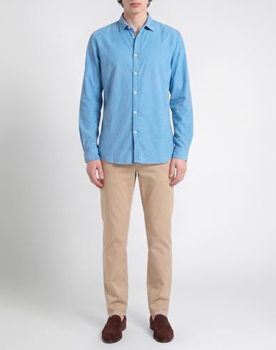 Gaudì Ambassador Man Shirt Azure Size S Cotton
