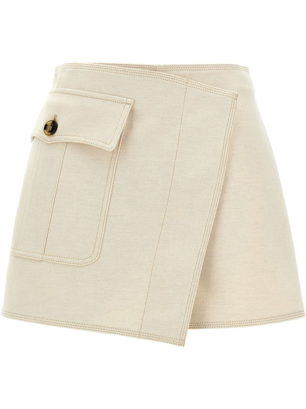 Canvas skort - White