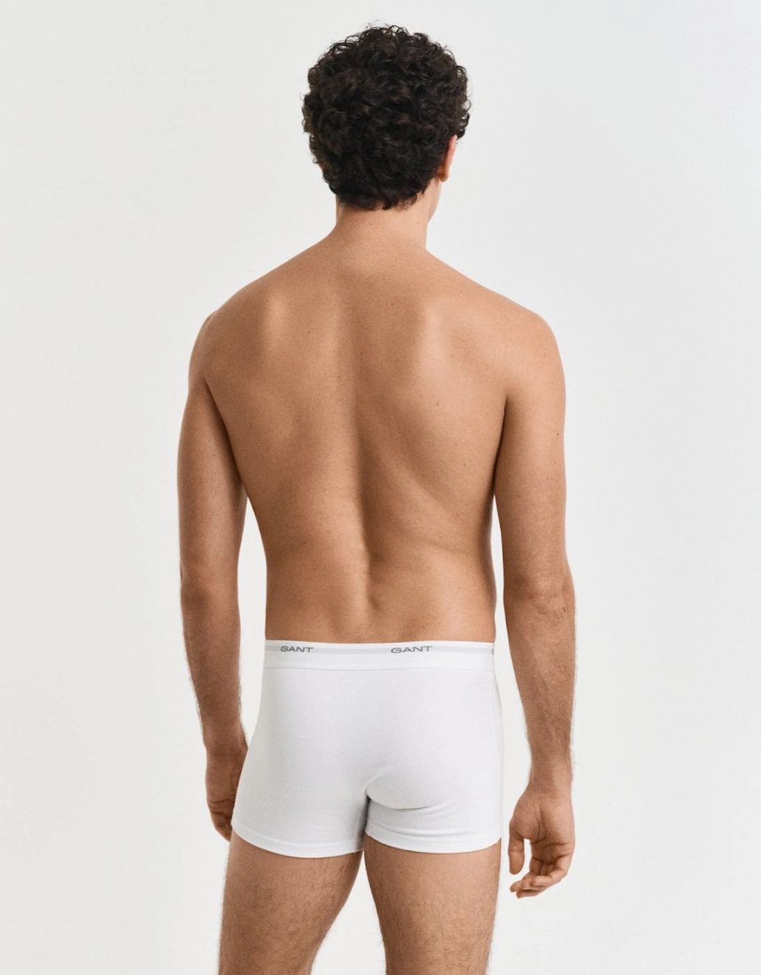 Men's GANT 3-Pack Mens Core Trunks with Logo Waistband - White - Size: 35/34/32