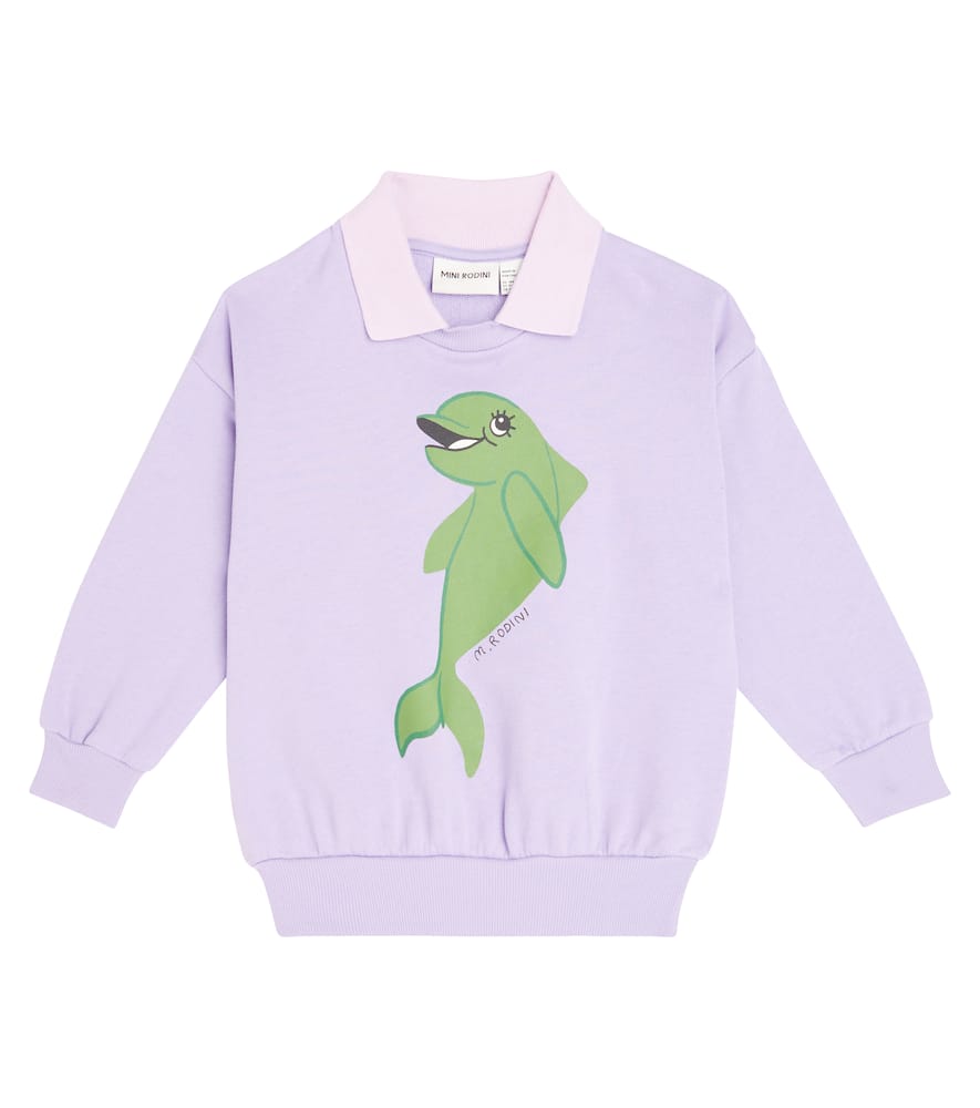 Dolphin printed cotton sweatshirt