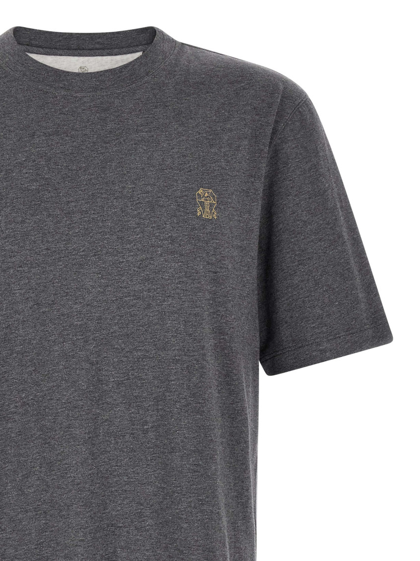 Brunello Cucinelli - crew neck top featuring short sleeve
